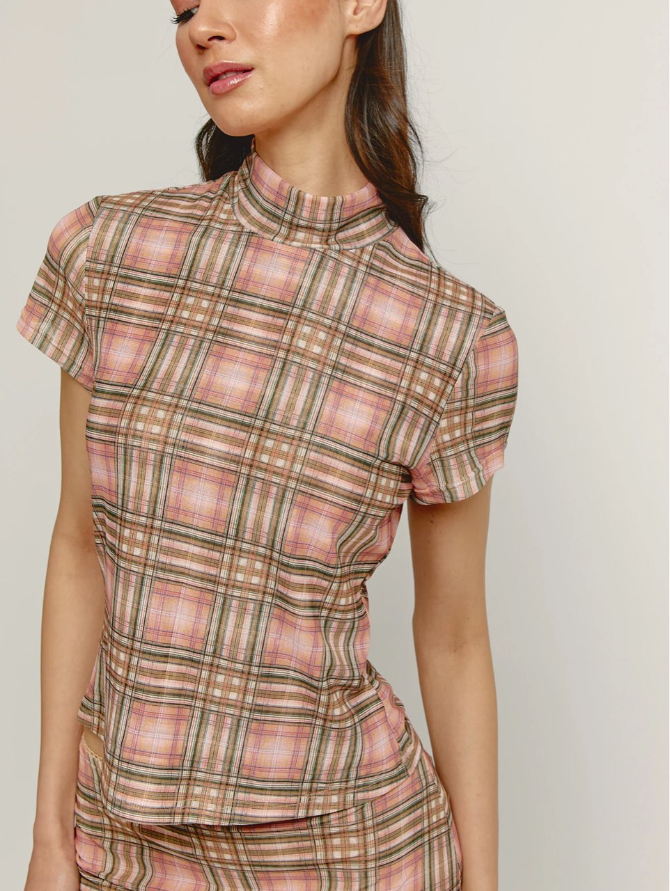 Another Girl plaid light weight top