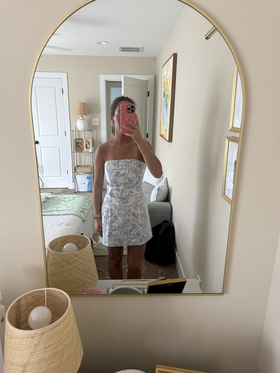 Amanda uprichard Strapless mini dress with removable belt