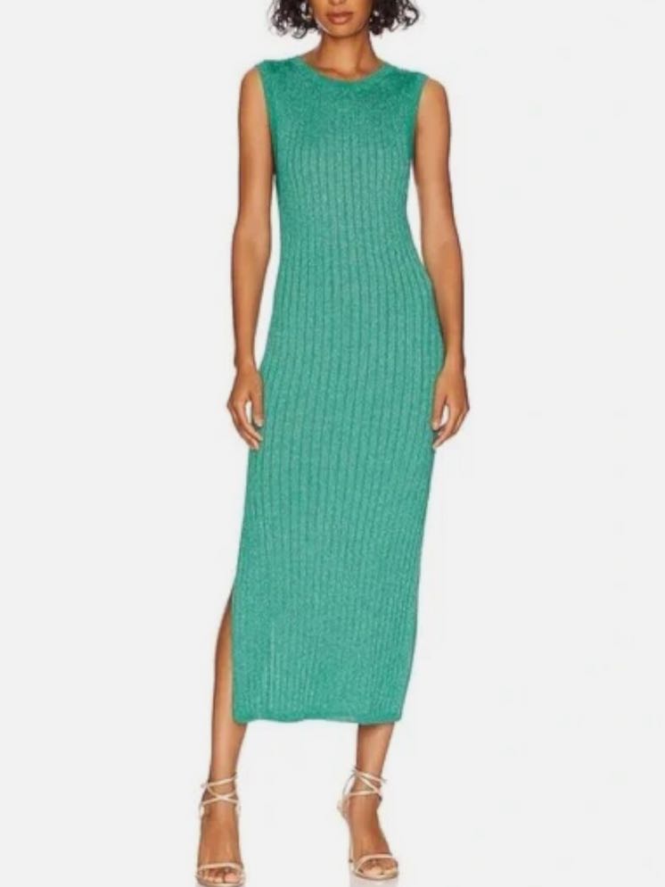 Sparkly knit back cut out dress