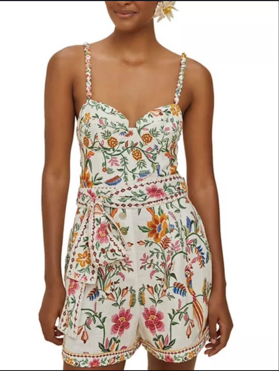Floral Embroidered Romper