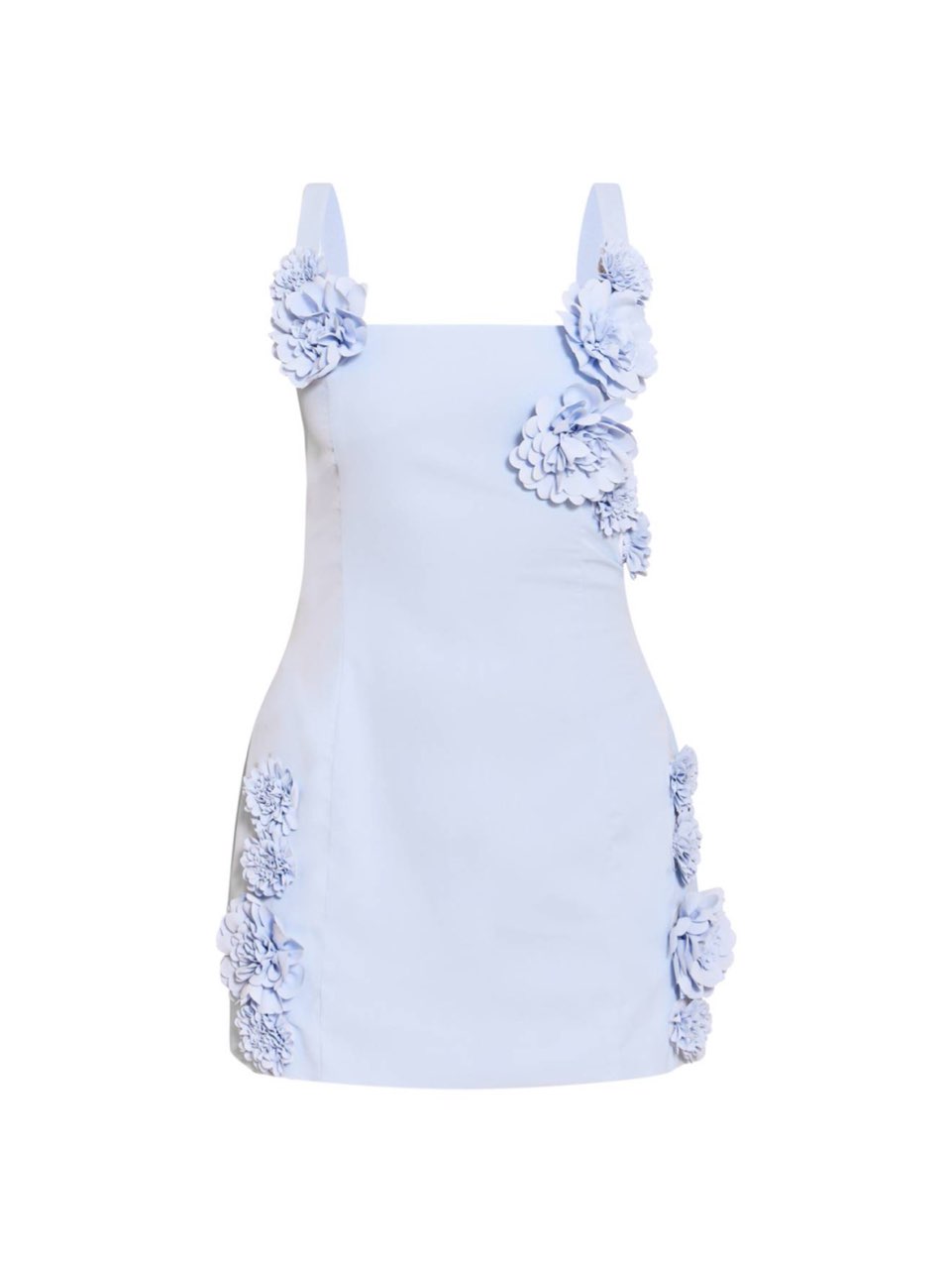 Blue dress with appliqué