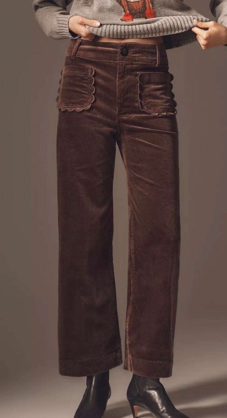 Anthropologie Maeve brown corduroy pants
