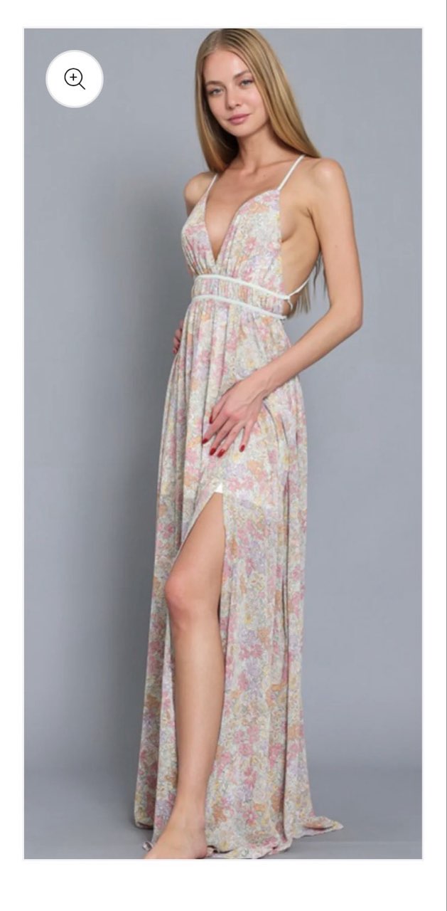 Multi-color Floral Maxi Dress