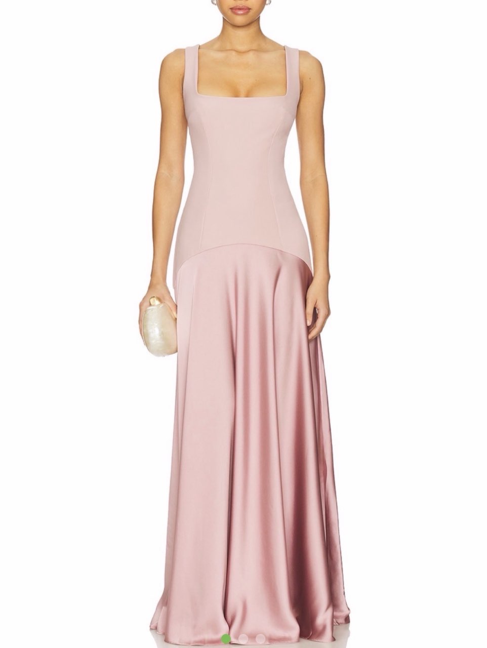 Blush Pink Square Neck Gown