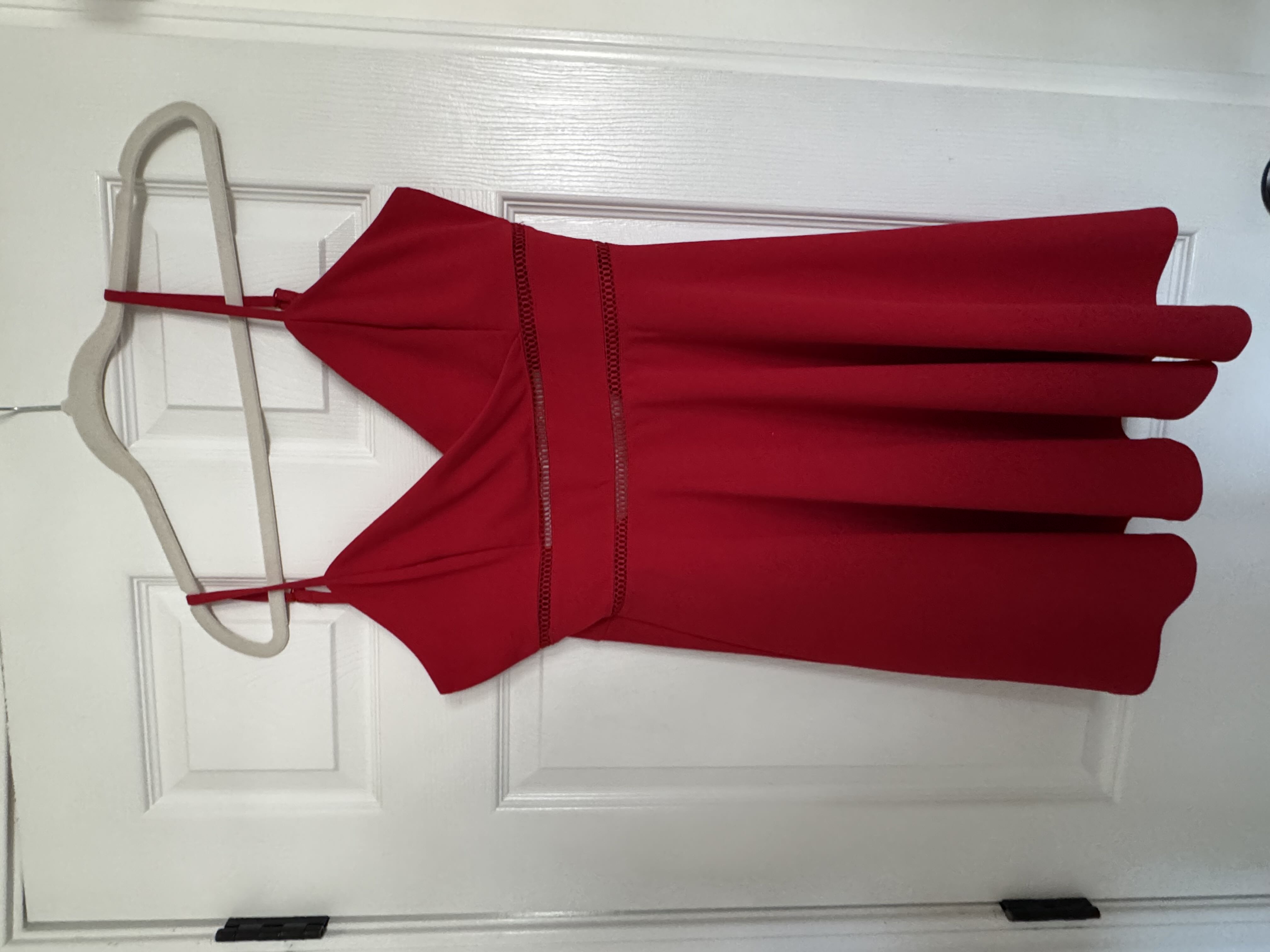 While v neck flow dress
