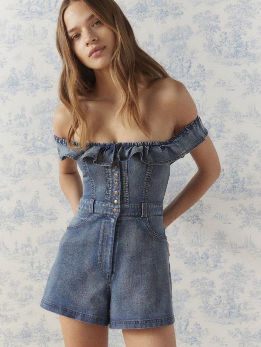 denim romper