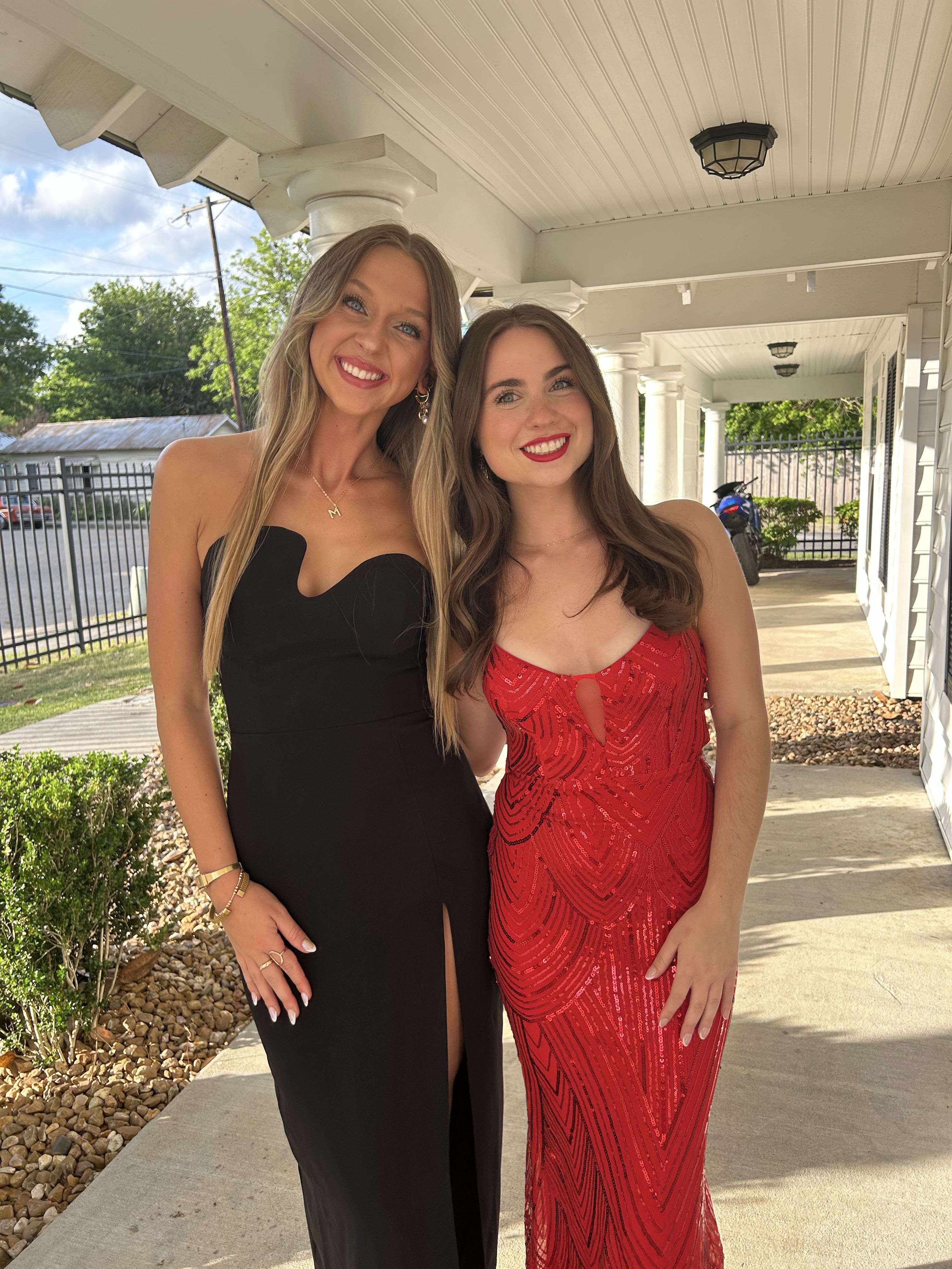 Red formal dress