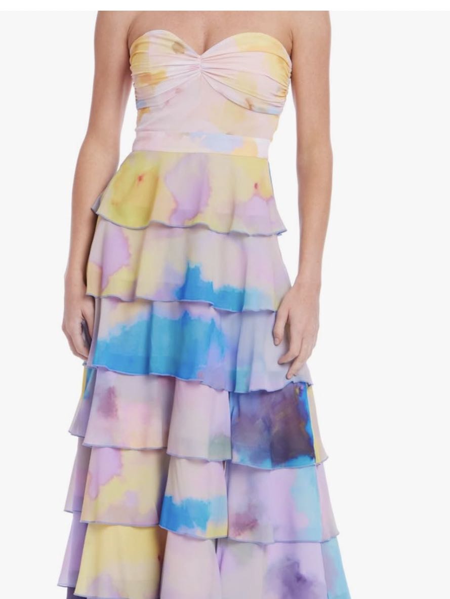 Badgley Mischka Watercolor Formal Dress