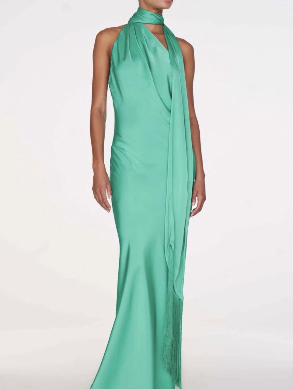 Silk Halter Neck Gown