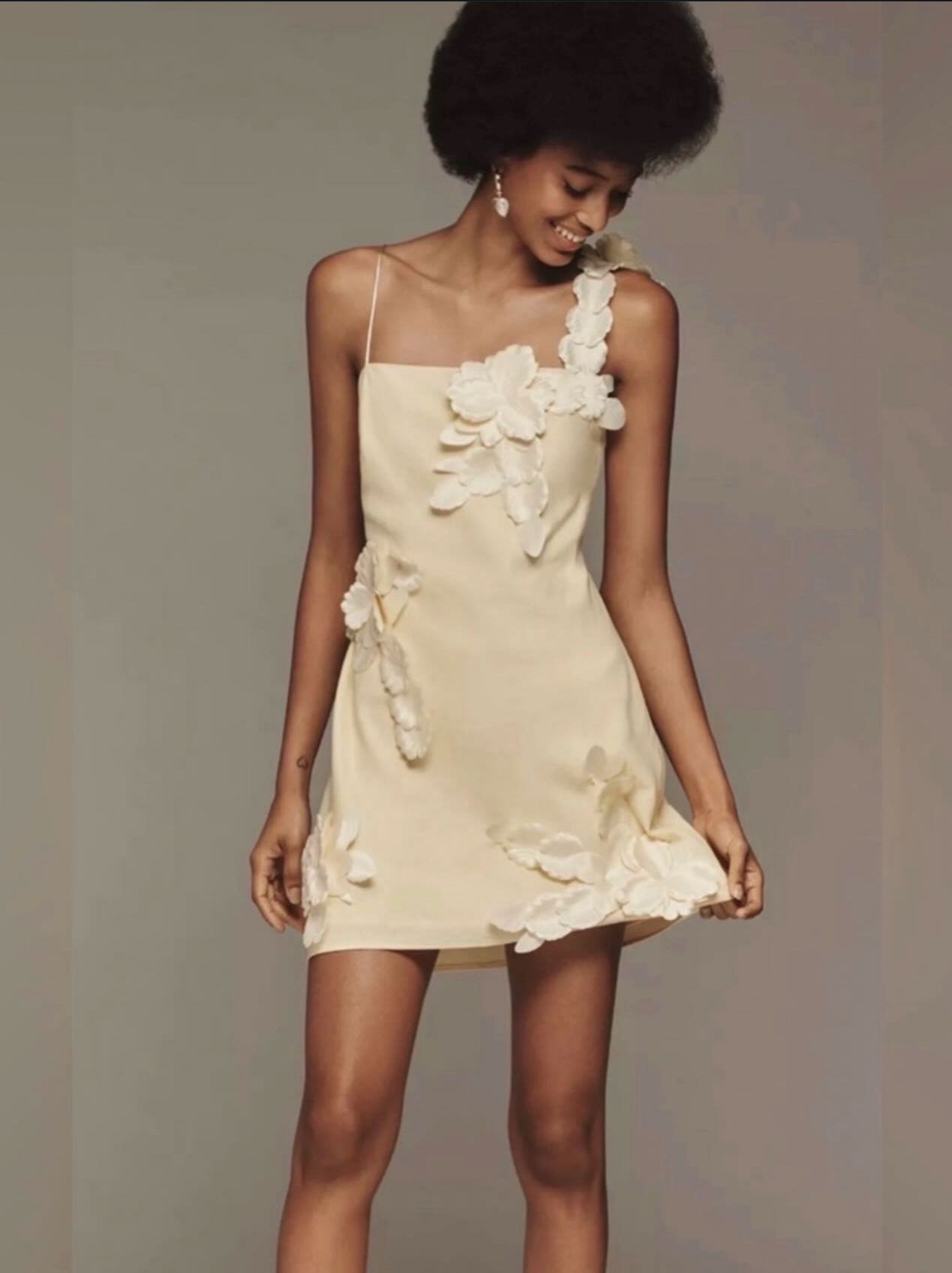 Hutch 3D Floral Appliqué Mini Dress
