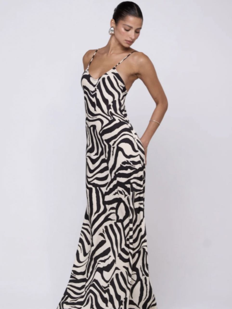 Zebra Print Slip Dress