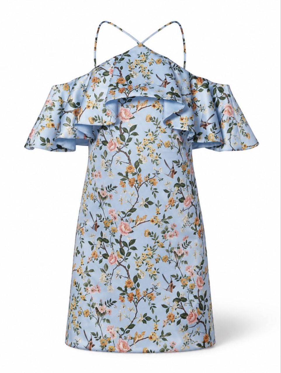 Floral Cold Shoulder Mini Dress