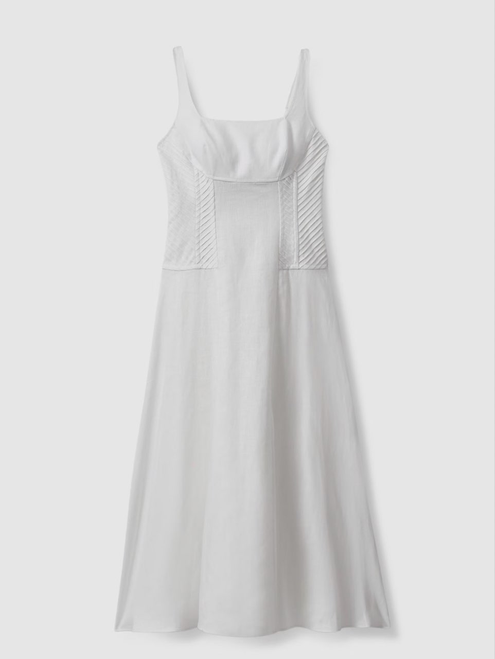 Linen Corset Midi Dress