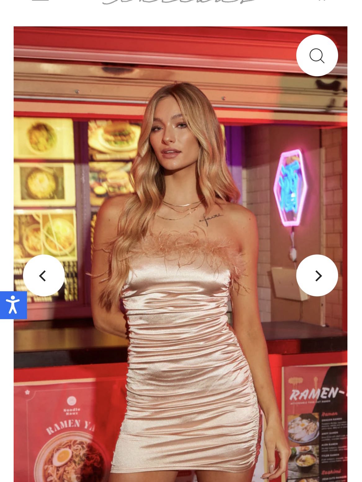 Strapless Velvet Feather Mini Dress