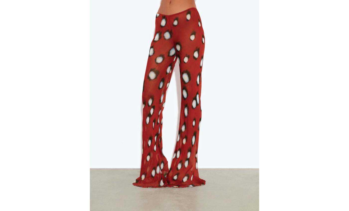 Rat & Boa Red Polka Dot Silk Pantsuit