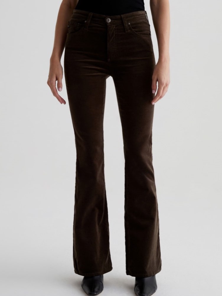 Brown Corduroy Flare Pants