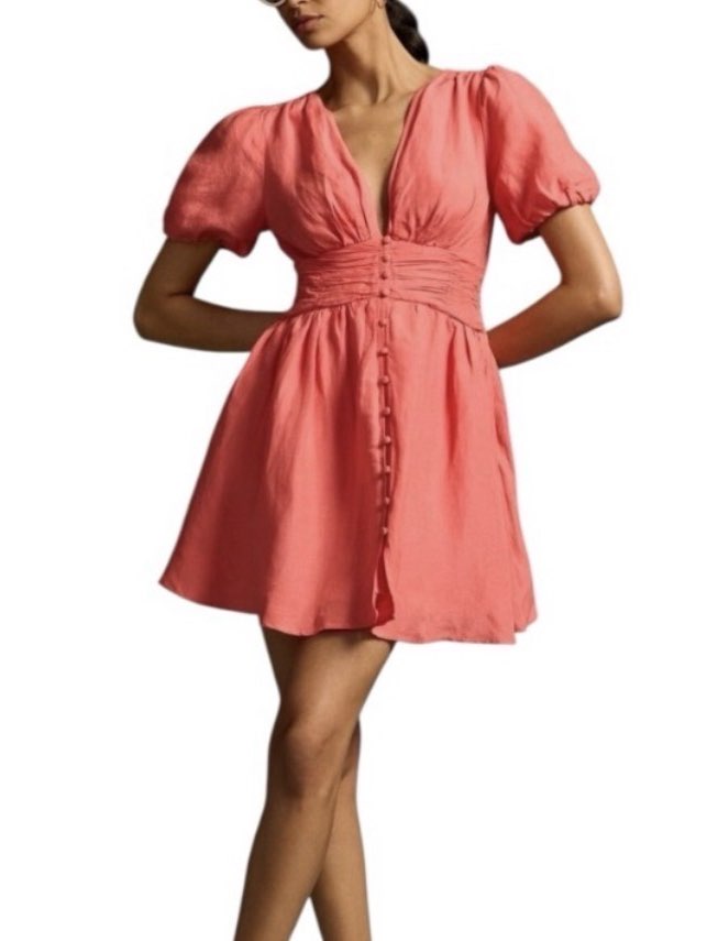 The Katerina Button-Front Mini Dress