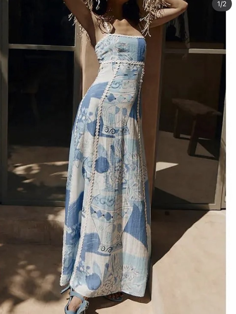 blue maxi dress