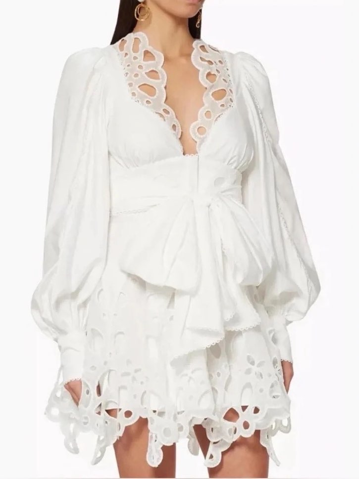 Vicount Eyelet Lace Mini Dress