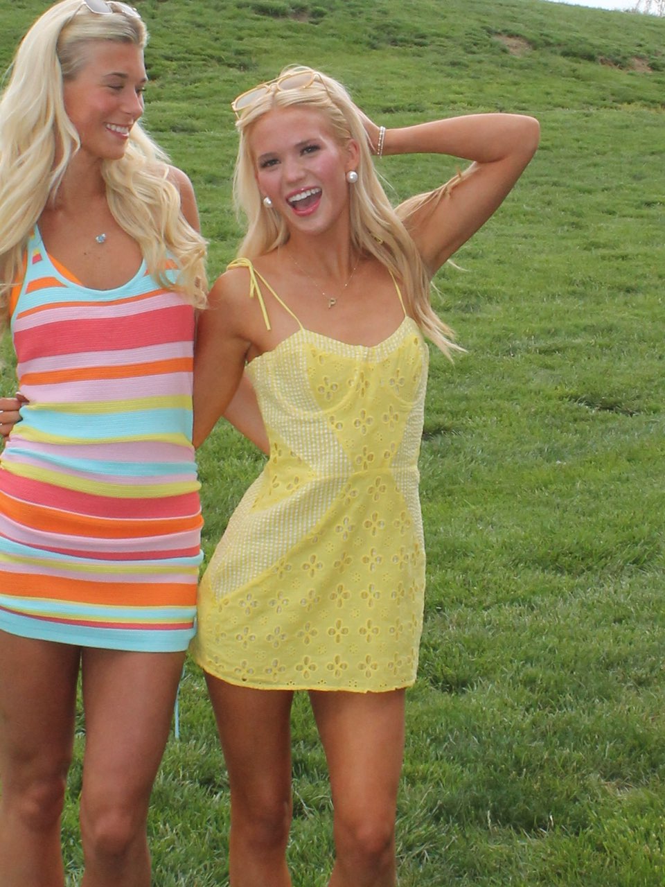 Yellow Lovers and Friends Mini Dress Dupe