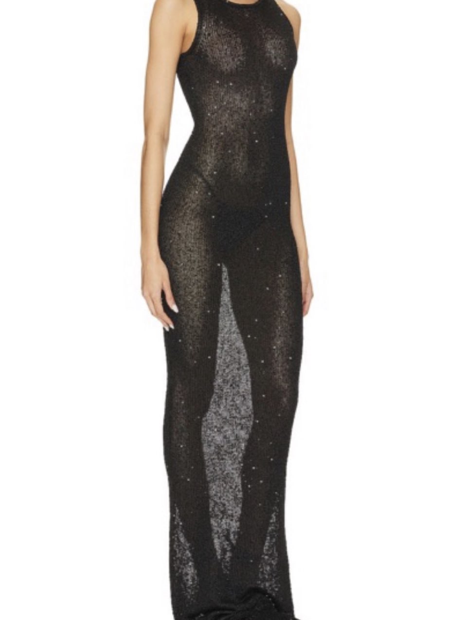 Black Sheer Maxi Dress