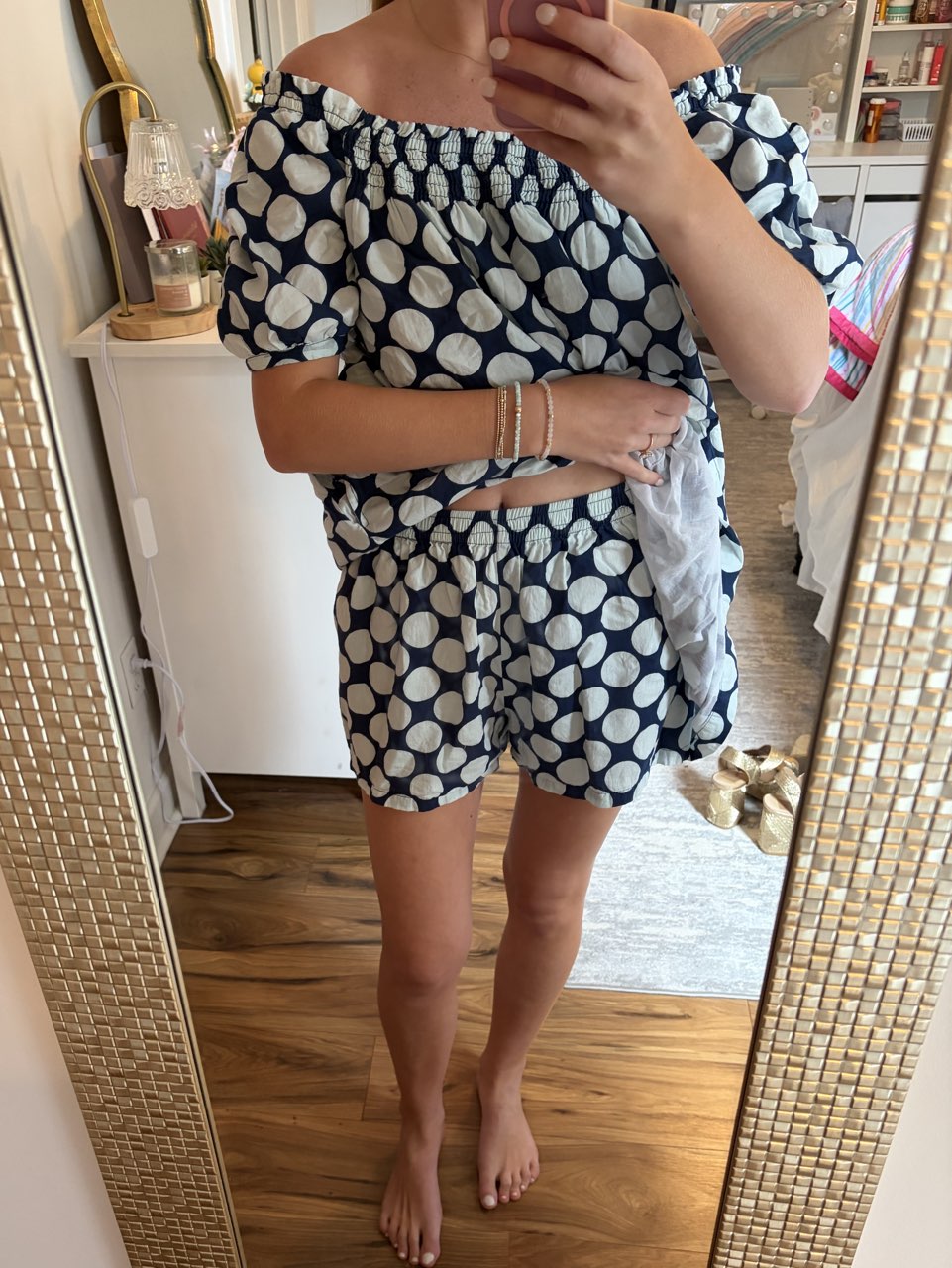 Light blue and navy darling loungewear set