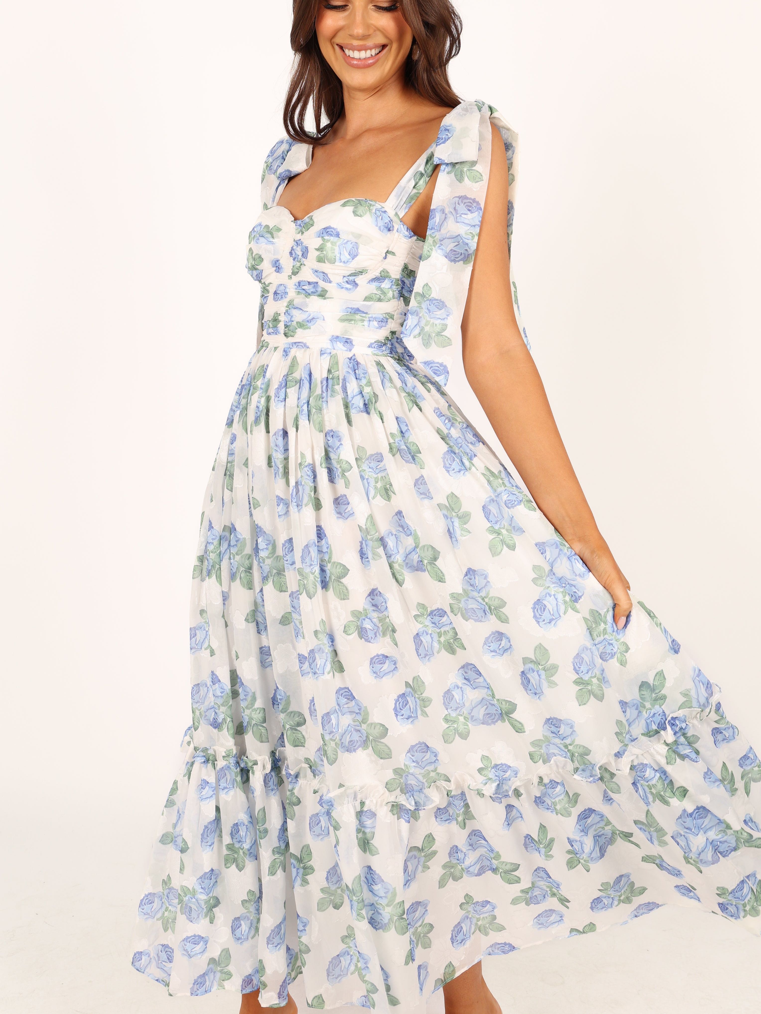 Blue Floral Maxi