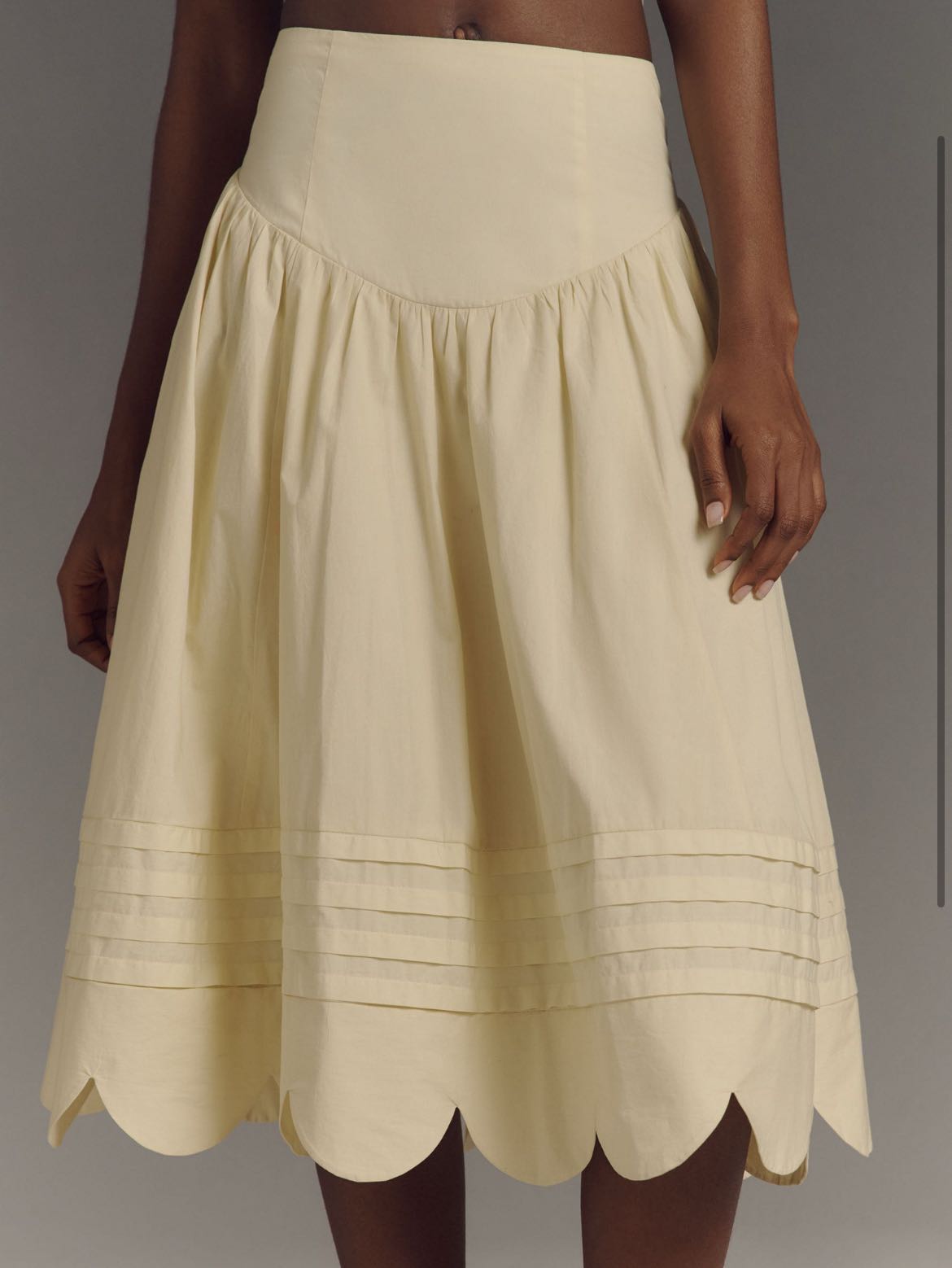 Anthropology Scallop Hem Skirt