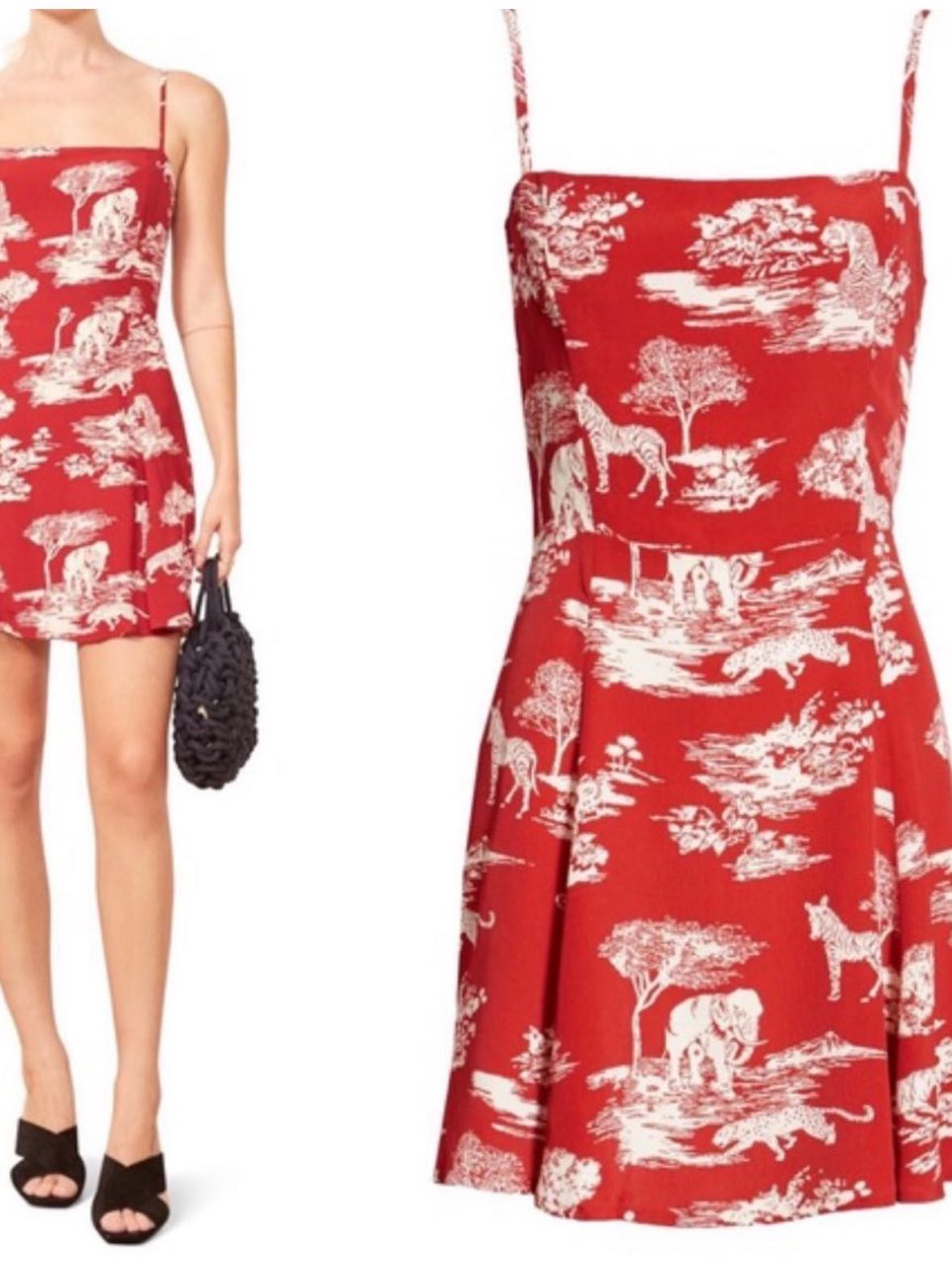 Reformation Animal Print Dress