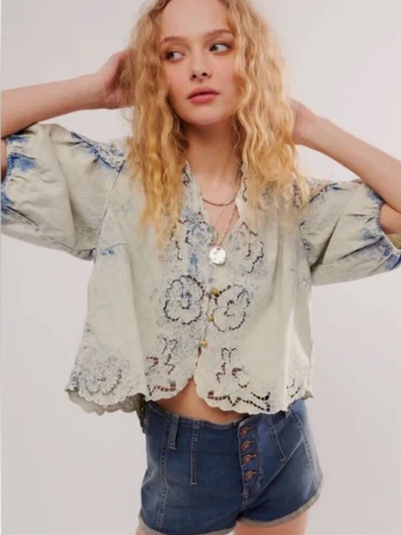 Free People Denim Top
