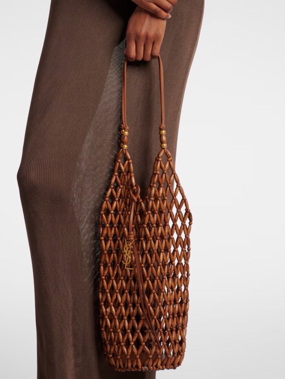 Saint Laurent Panier Beaded Tote Bag