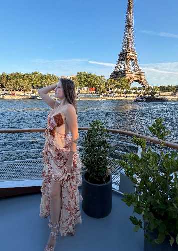 Beaded Ruffle Tiered Gown