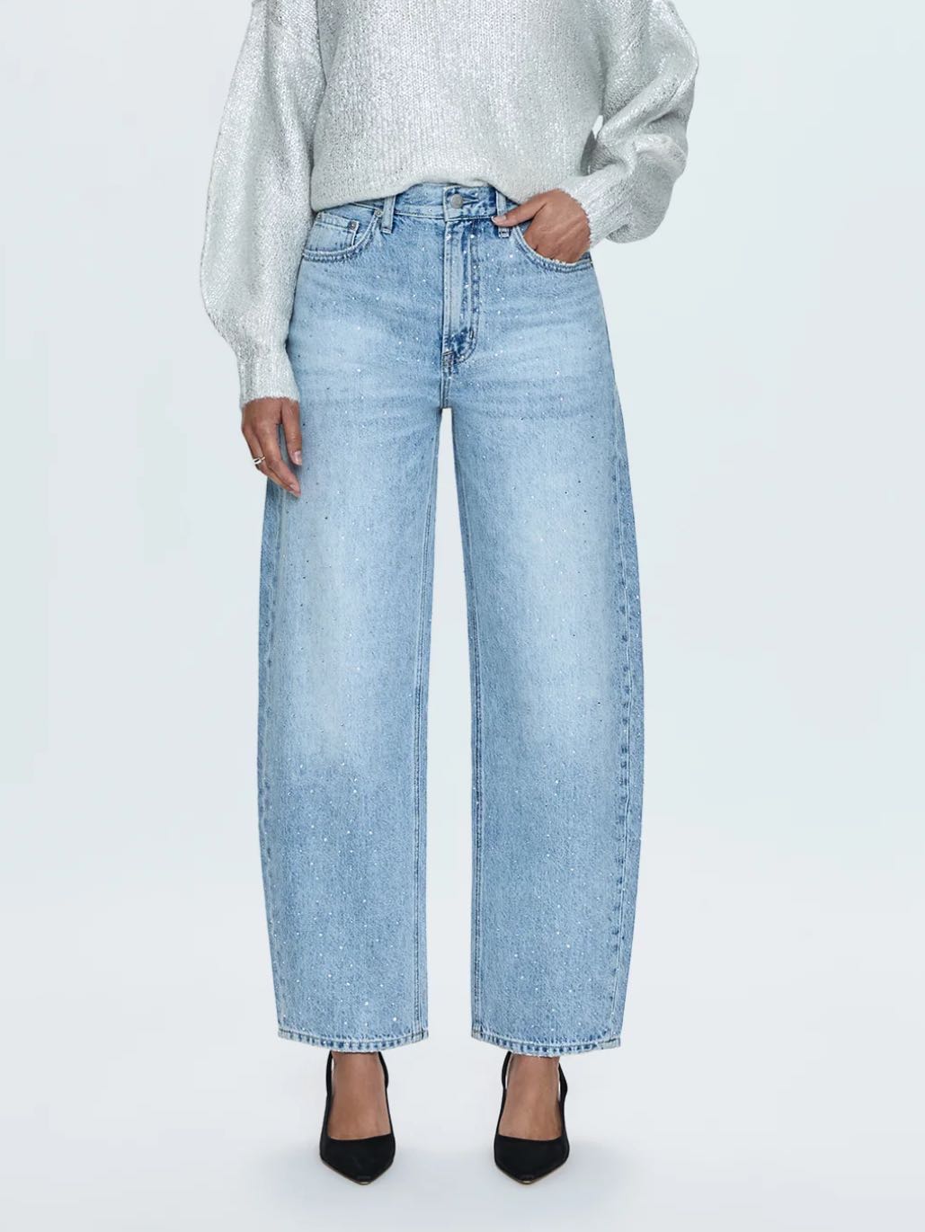 Wes High Rise Barrel Jean