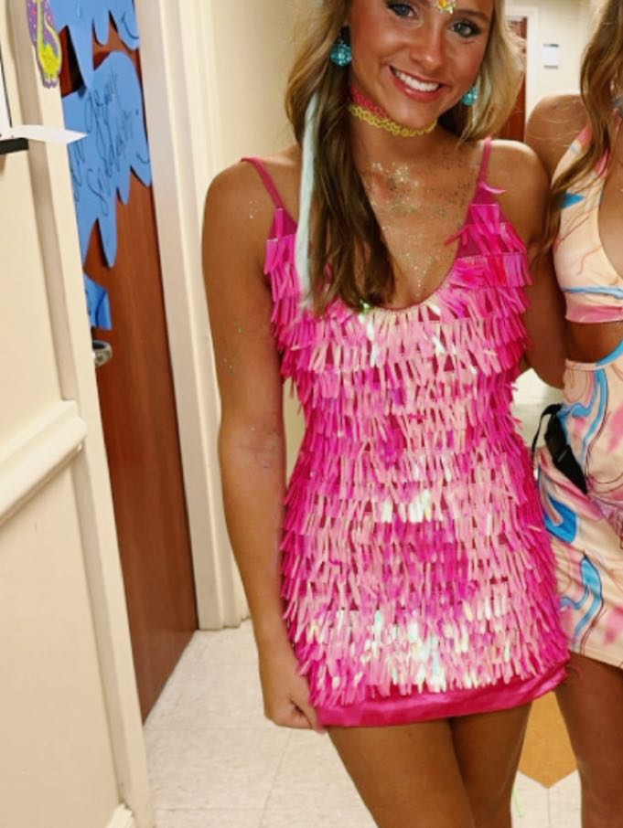Pink rave dress