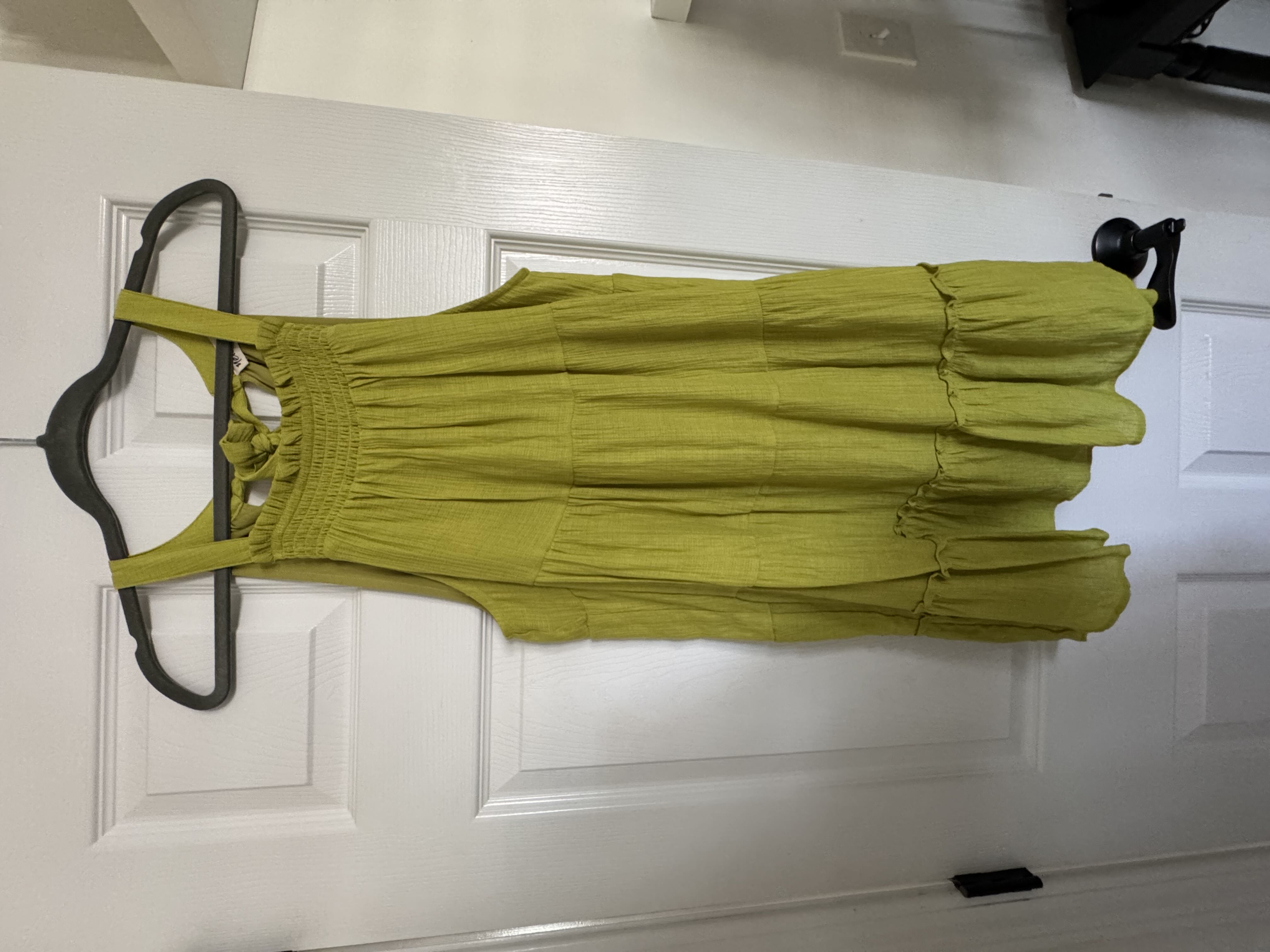 Green flowy dress