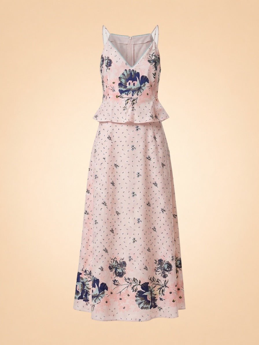Mena Liora Print Midi Dress