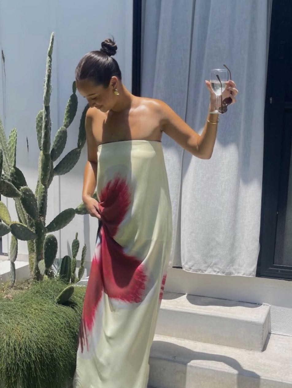 Backless Tie-Dye Maxi Dress