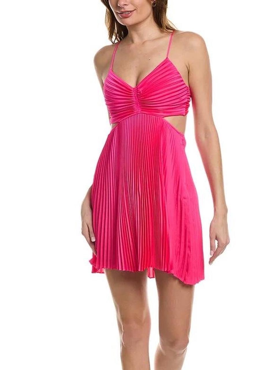 Pleated pink dress