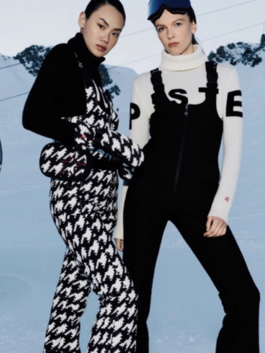 Black and White Houndstooth Ski Jumpsuit