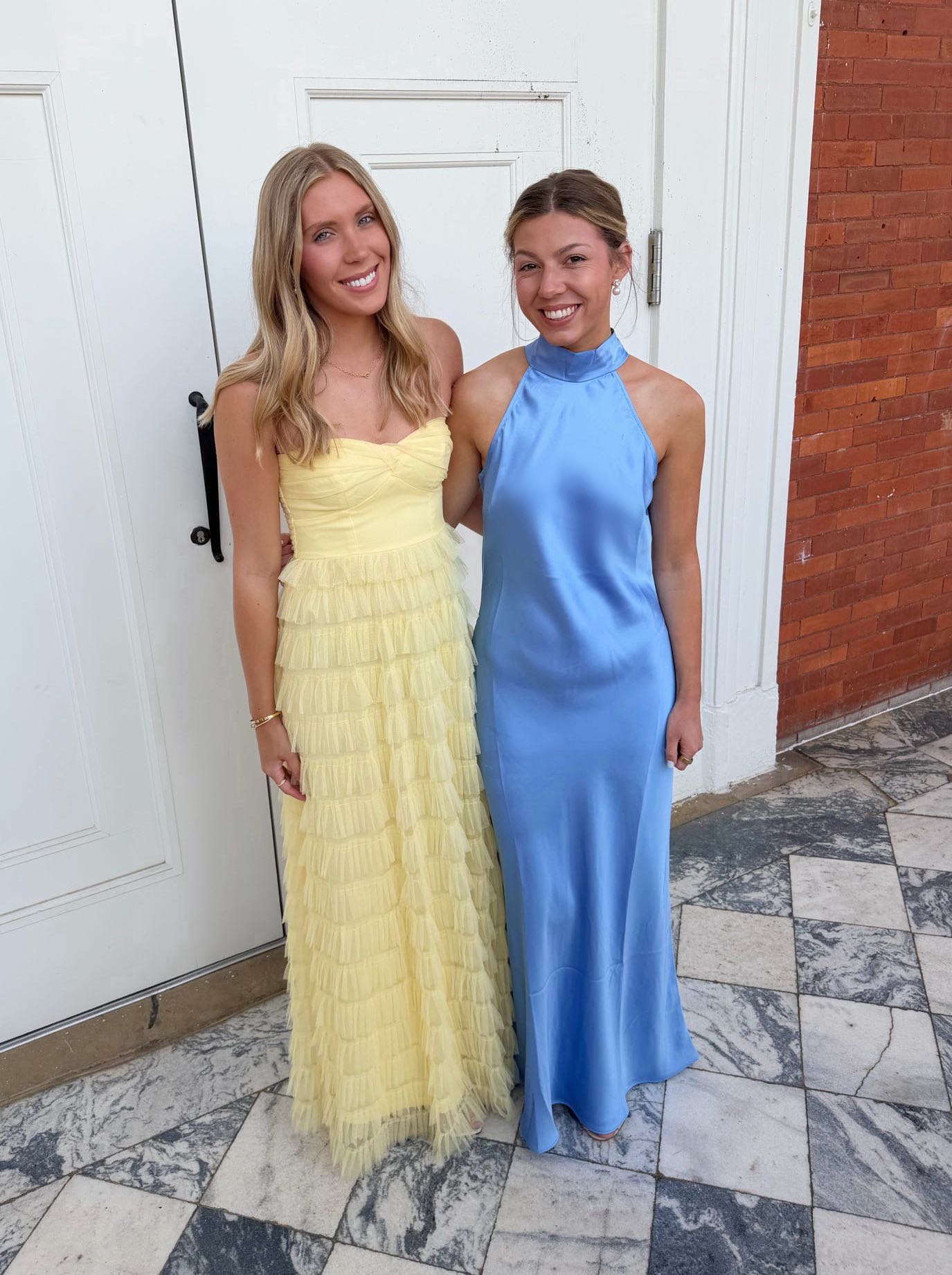 Blue Halter Formal Dress