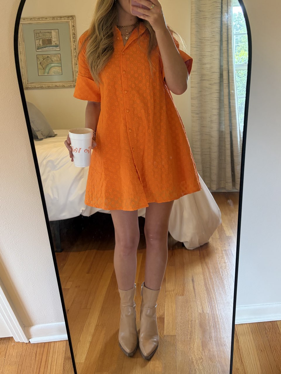 darling loungewear orange daisy Georgia set