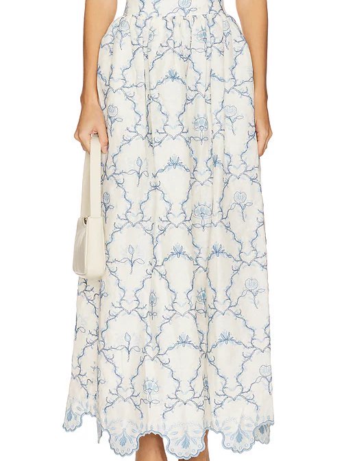 Embroidered Maxi Skirt