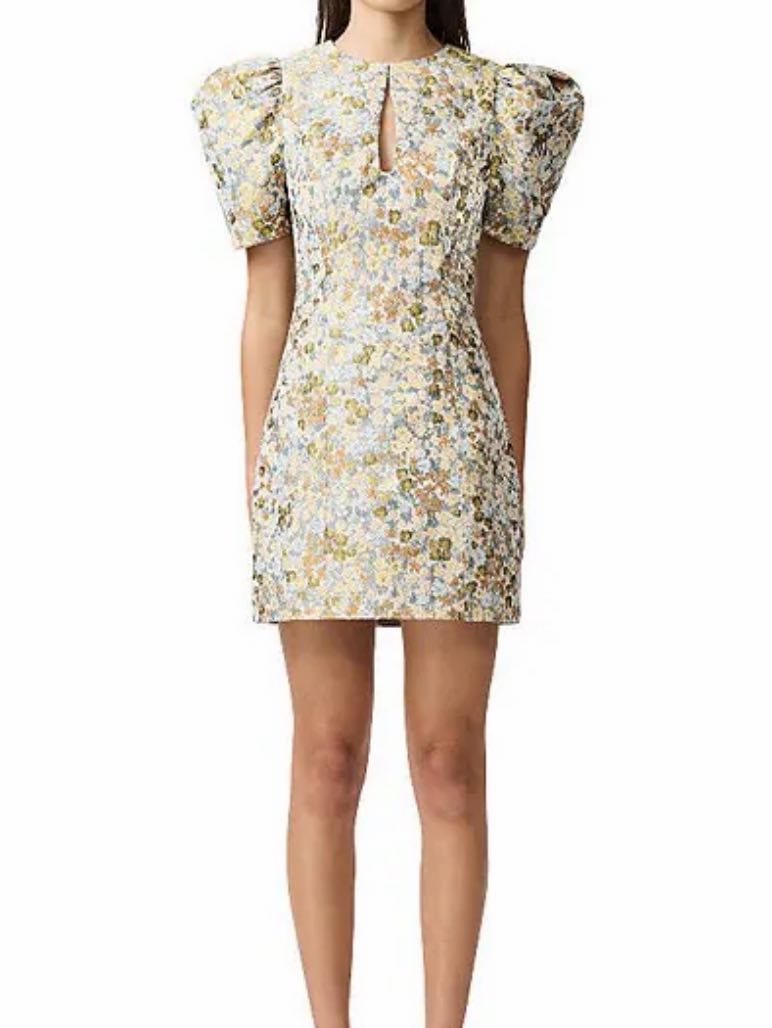 Elliatt Garden Mini Puff Sleeve Dress In Florals