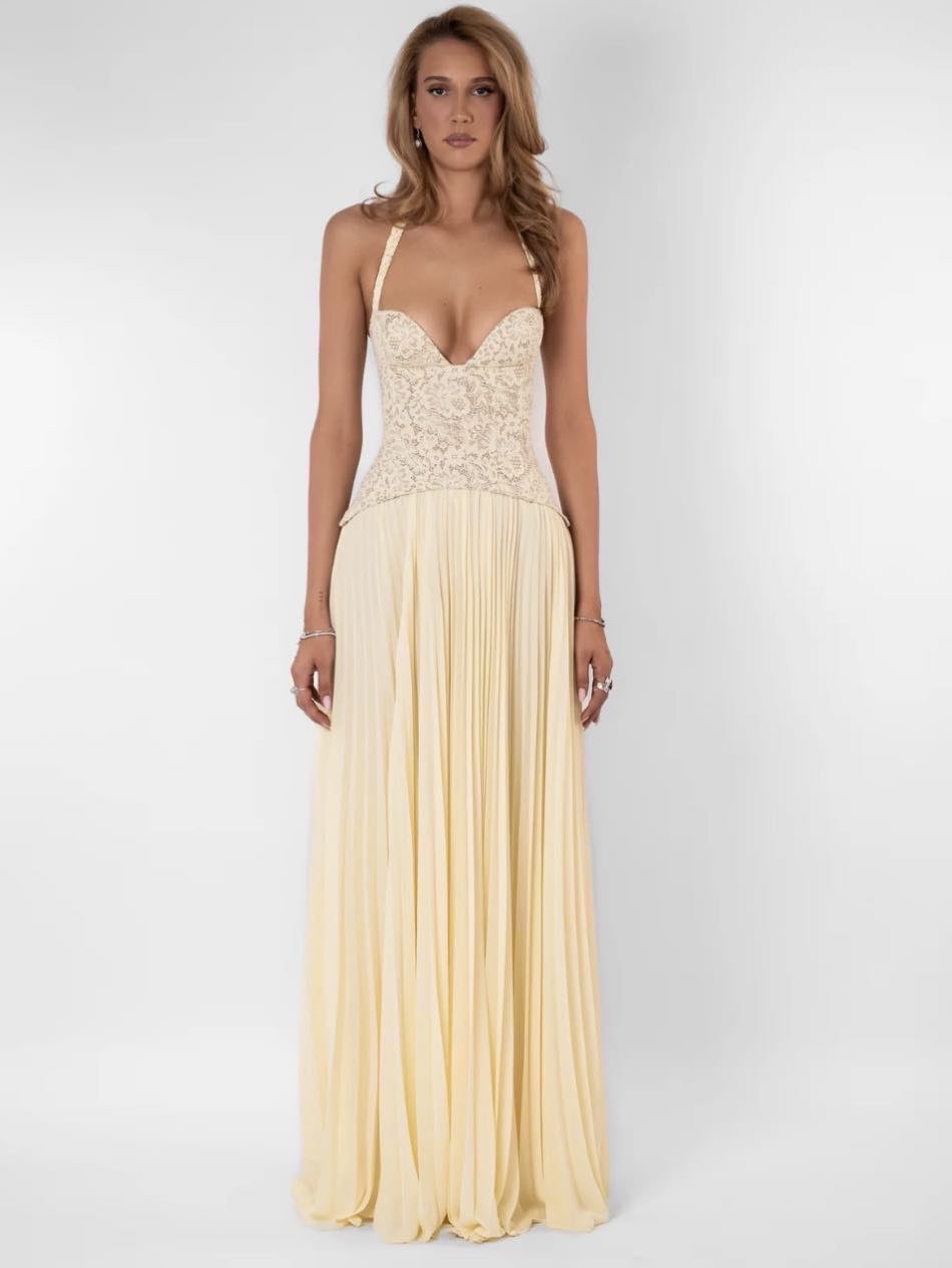 Fenity Gaia dress in butter yellow