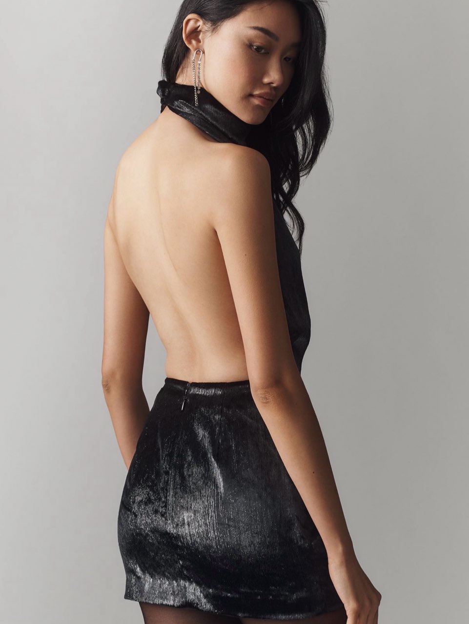 Ronny Kobo Selene Halter Mini Dress