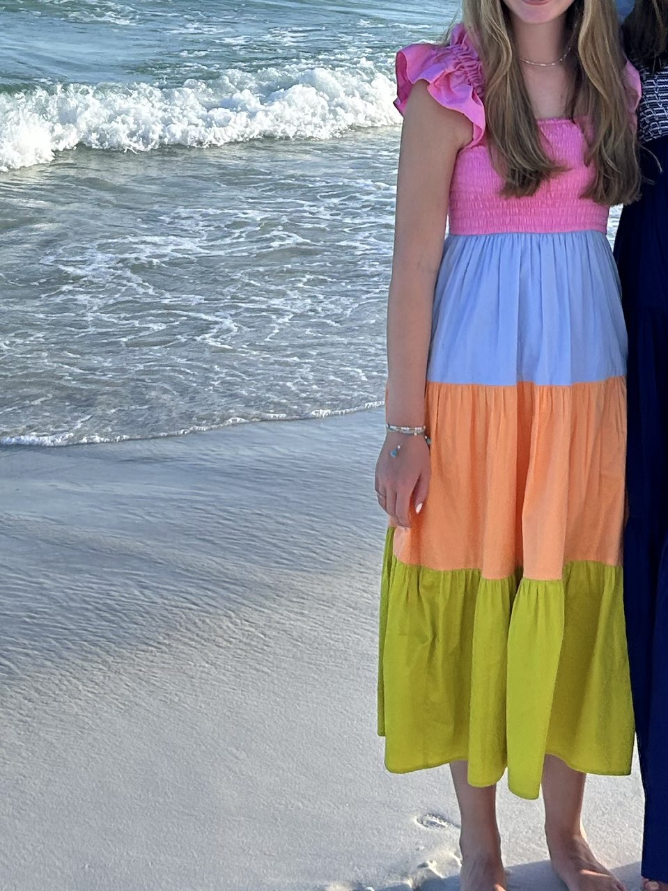 Tiered multi color dress