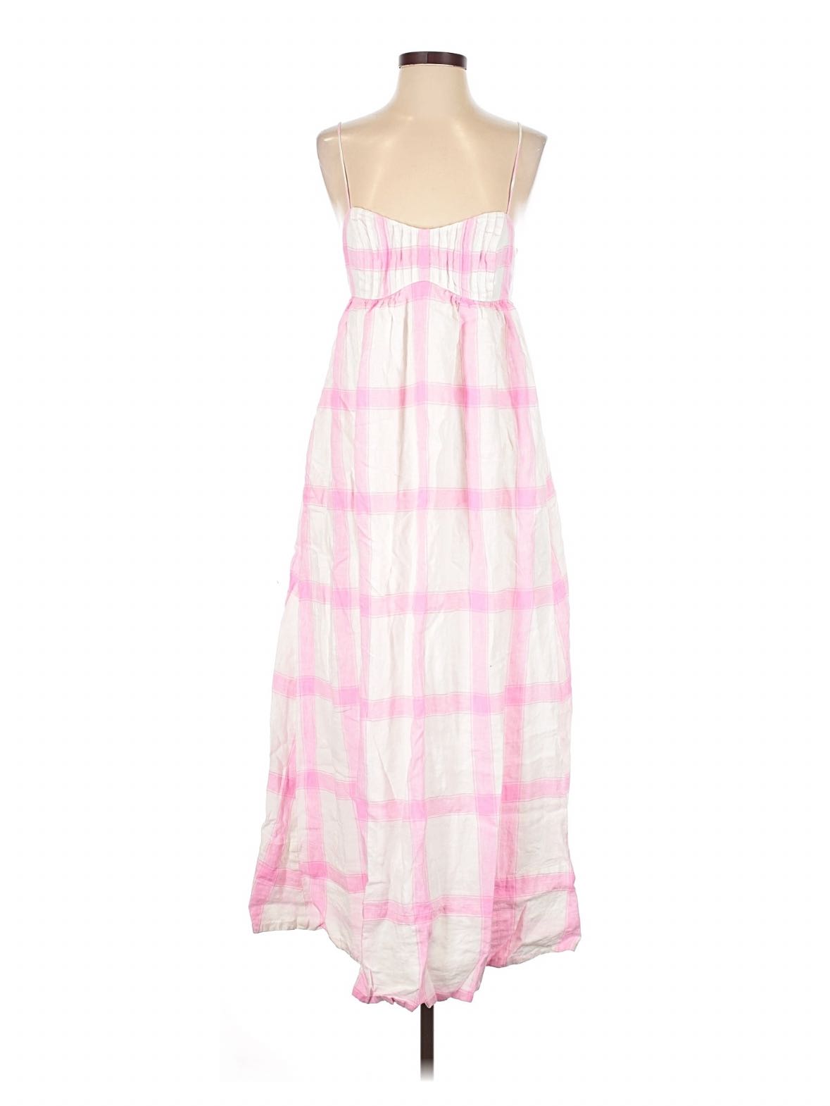 Anthropologie gingham maxi dress