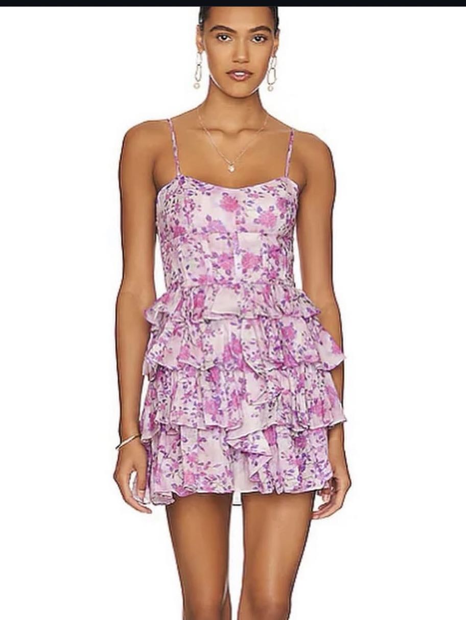 Bardot floral mini dress
