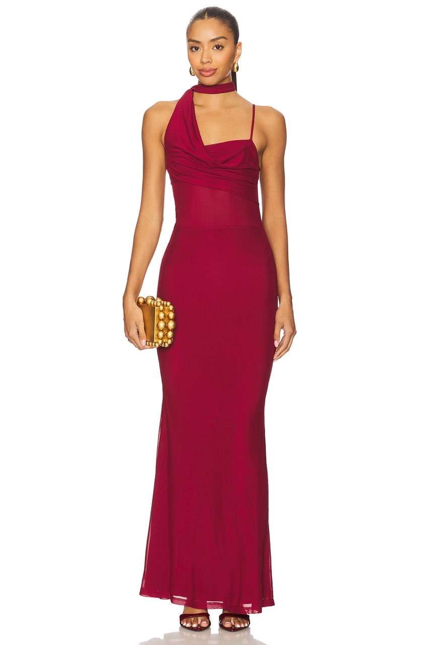 Flattering Maxi Dress in Oxblood