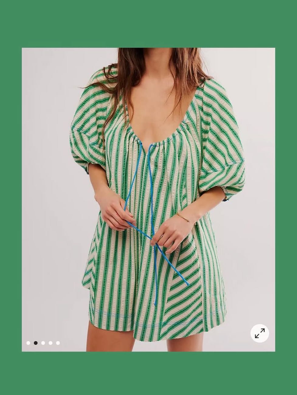 Striped romper dress